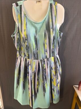 Women’s Mint Multi-Print Sleeveless Dress